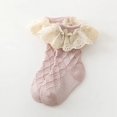 thumbnail image 5 of Baby Girls Socks Spring Summer Children Cotton Socks Comfortable Infant Newborn Princess Lace Mid Tube Socks 0-6 Years GRAY 4-6 Years, 5 of 5