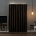 thumbnail image 3 of Sun Zero Malmo 1-Piece Theater Grade Extreme 100% Blackout Rod Pocket Curtain Panel, 52"x95", Cocoa, 3 of 10