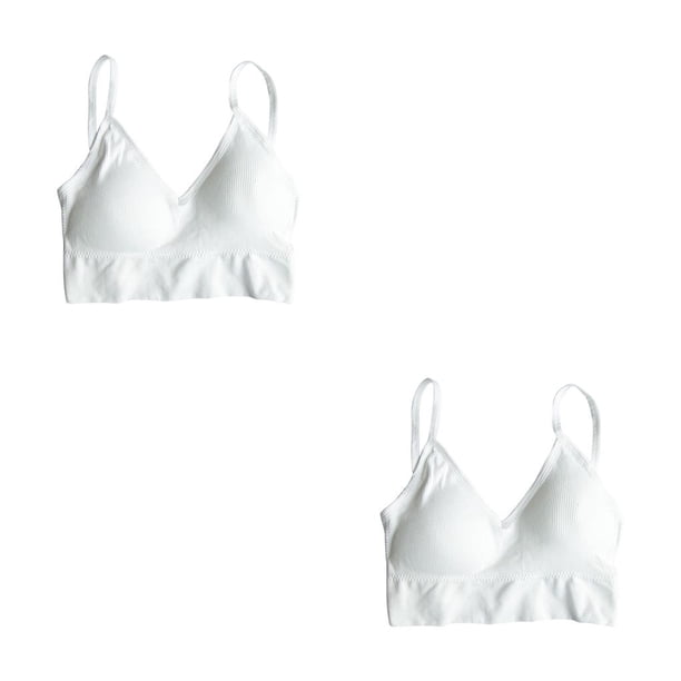 Top de tubo Minnieouse Tops cortos sexis para mujer lencería deportiva sin costuras Blanco 2Conjunto
