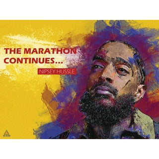 Nipsey Hussle Watercolor Portrait Print on Canvas American 