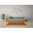 thumbnail image 3 of Ahgly Company Indoor Square Oriental Orange Traditional Area Rugs, 5' Square, 3 of 4