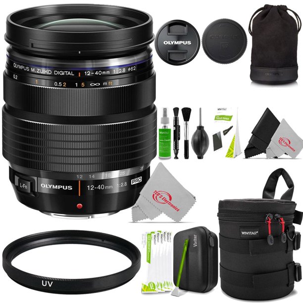 Olympus M Zuiko Digital Ed 12 40mm F 2 8 To F 22 Pro Lens For Micro Four Thirds Cameras With Cleaning Accessory Kit Walmart Com Walmart Com