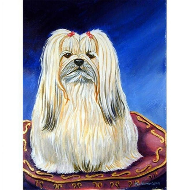 Carolines Treasures 7129GF Lhasa Apso Drapeau - Taille du Jardin- 11 x 15 Po.