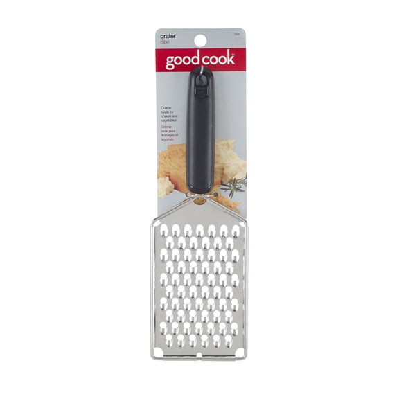 Good Cook Grater, Handi Stainless Steel with Plastic Handle, 11.5 Inch