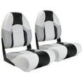 thumbnail image 1 of NORTHCAPTAIN S1 Pro Premium High Back Folding Boat Seat,Stainless Steel Screws Included,White/Light Grey/Black(2 Seats), 1 of 7