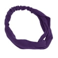 thumbnail image 4 of Unique Bargains 1 Pc Simple Solid Elastic Cross Headwrap for Women Dark Purple, 4 of 4