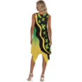 thumbnail image 5 of HELLHERO Jamaican Flag Pattern Summer Sleeveless Dress, Side Pockets Summer Long Beach Dress Asymmetric Round Neck Sleeveless Sundress for Vacation Christmas Party, 5 of 8