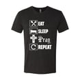 thumbnail image 2 of Eat Sleep Pray Repeat for Christians Faith | Mens Inspirational/Christian Premium Tri Blend T-Shirt, Vintage Black, 2XL, 2 of 3