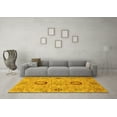 thumbnail image 3 of Ahgly Company Machine Washable Indoor Rectangle Abstract Yellow Modern Area Rugs, 2' x 5', 3 of 4