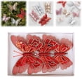 thumbnail image 2 of WMGHA Christmas Tree Butterfly Decorations, Glitter Butterfly Ornaments with Clips for Xmas Holiday Crafts and Christmas Tree,Festive Holiday Home Decor For Party Wedding Celebration, 2 of 9