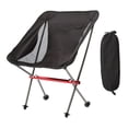 thumbnail image 1 of Silla plegable para acampar, silla lunar para exteriores, ligera, con bolsa de almacenamiento, silla plegable portátil estable, silla de playa para Negro, 1 of 8