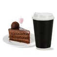 thumbnail image 2 of Nicole Home Collection Couvercles Jetables à Double Paroi Ondulée-16 oz / Noir / Lot de 30 Tasses à Café, 16 oz, 2 of 4