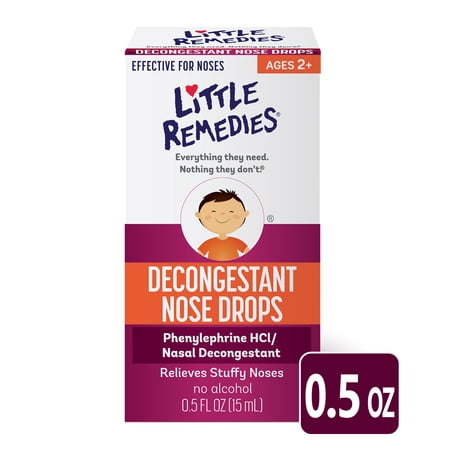 Little Remedies Decongestant Nose Drops, Ages 2 to 6, 0.5 fl oz