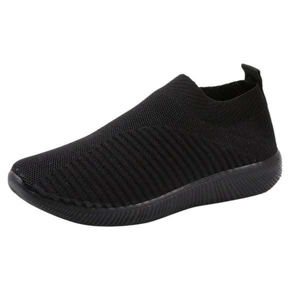 XIAQUJ Running Shoes Mesh Soles Outdoor Women Slip on Comfortable Sports Shoes Casual Women's Shoes Women's Fashion Sneakers Black 8(40)