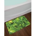 thumbnail image 2 of Philodendron Bath Mat, Photo of Fresh Green Monstera Tropic Nature Botany, Plush Bathroom Decor Mat with Non Slip Backing, 29.5" X 17.5", Yellow Olive Green, by Ambesonne, 2 of 2