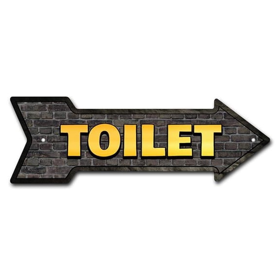 18 in. Toilet Arrow Sign