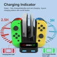 thumbnail image 3 of Charging Station Fit for Nintendo Switch, Switch OLED, Joy-con, 6-in-1 Fast Controller Charging Dock, Multifunctional Portable Charger Stand with LED Indicator, 13 Game Card Slots, 3 of 8