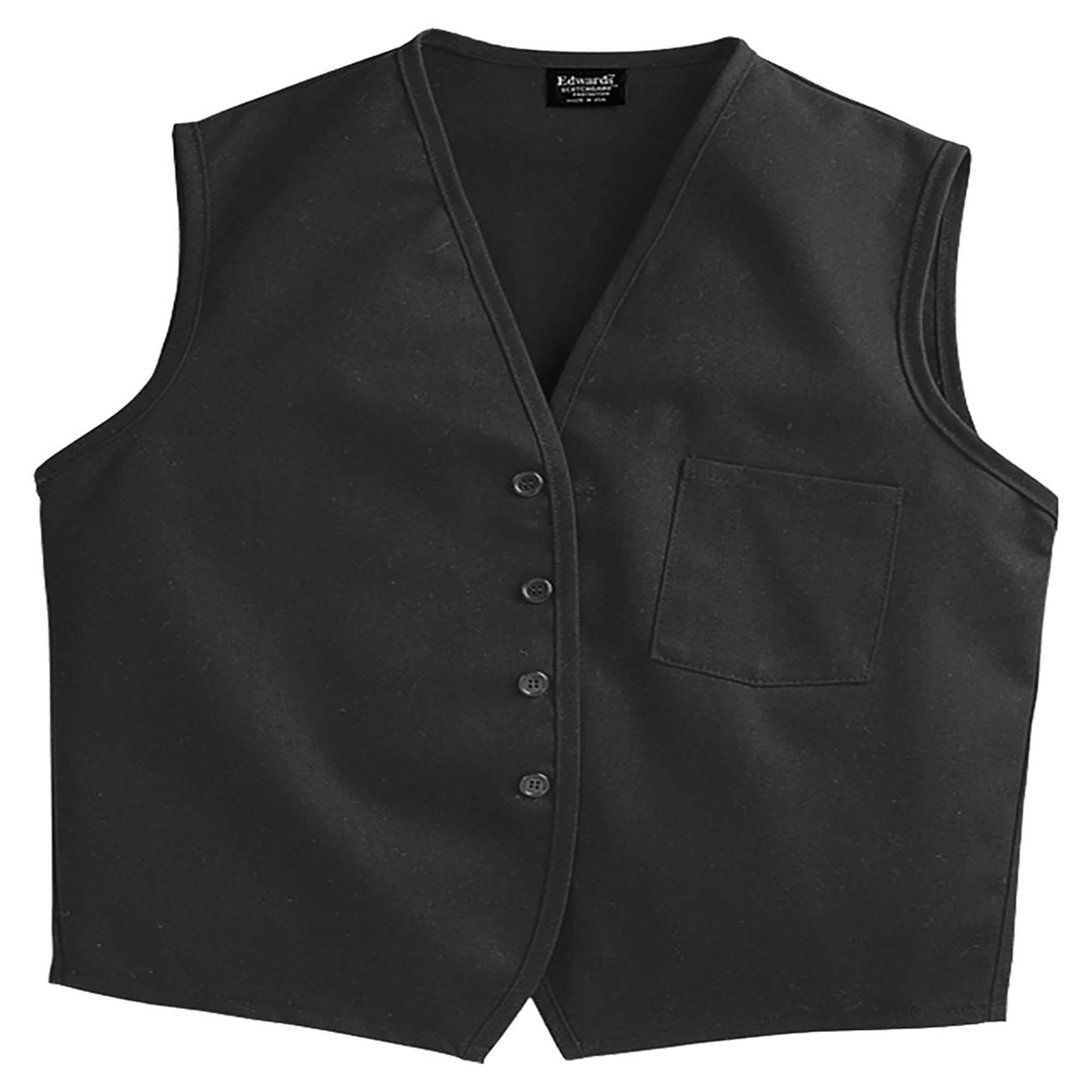 Edwards Garment Cotton Twill Matching Button Apron Vest, Style 4006