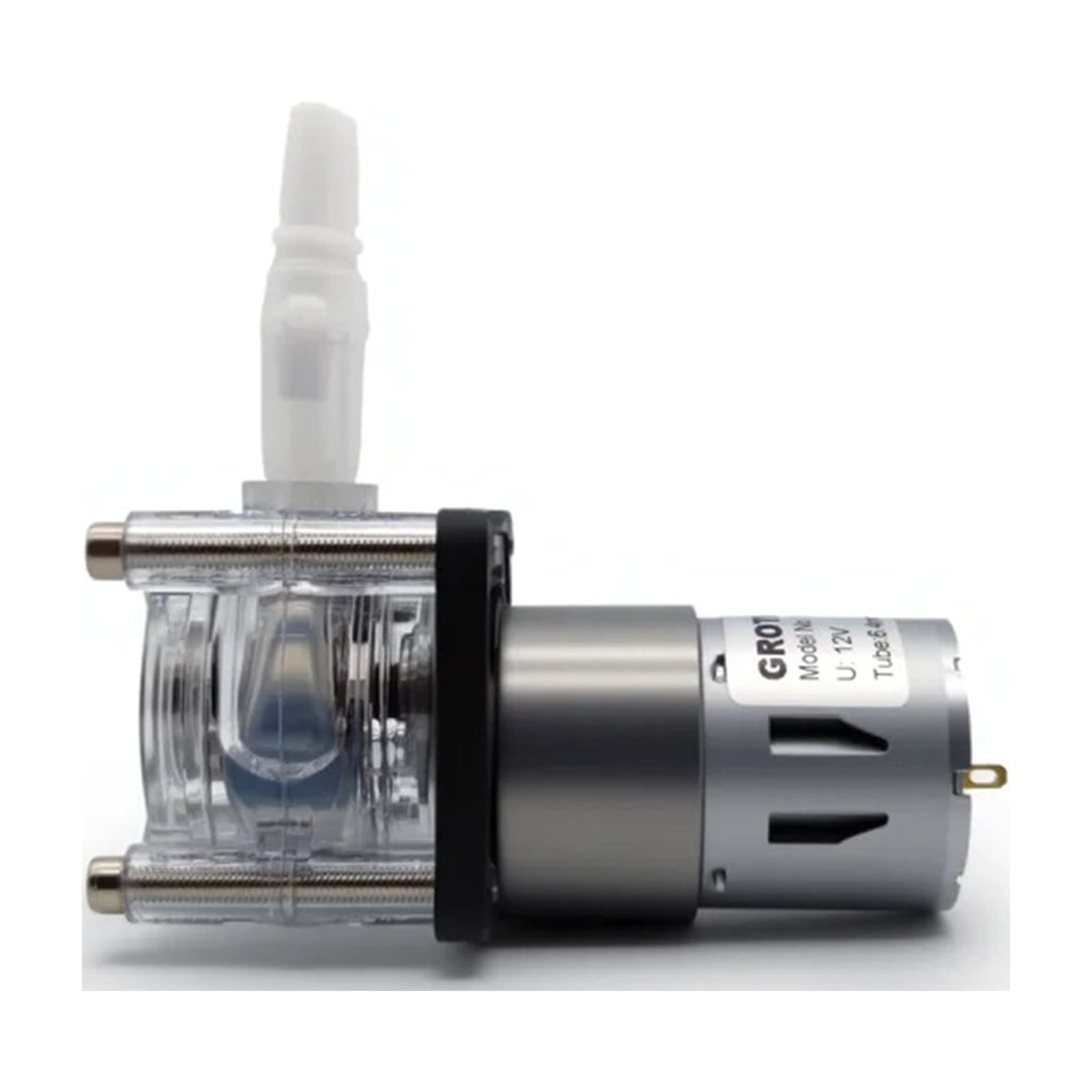 500mL/min High-Quality Peristaltic Pump - Corrosion Resistant, Transparent PC Head For Aquarium & Lab Use ,Easy to Use - SILICONE TUBE_12V