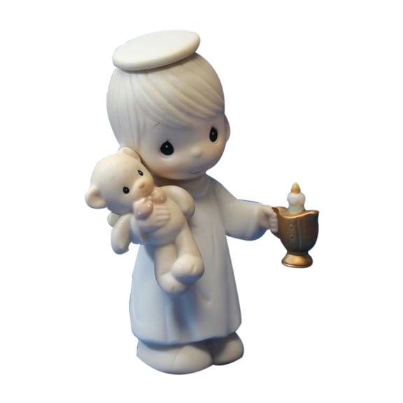Precious Moments Figurine: 129267 Lighting the Way to a Happy Holiday (4.7")