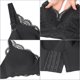 thumbnail image 4 of Plus Size Lace Bra for Women Coverage Figure Wireless Full Minimizer Wirefree Bras Black C 44 Unique Bargains Sujetadores Básicos, 4 of 6