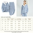 thumbnail image 3 of Sonducket Conjunto de pijama de terciopelo cálido de invierno, elección para noches frías, conjunto de pijamas de franela de otoño e invierno Pijama Púrpura S, 3 of 6