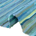 thumbnail image 7 of Unique Loom Chindi Cotton Collection Area Rug - Striped (8' x 10' Rectangle Light Blue/Ivory), 7 of 7