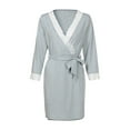 thumbnail image 1 of Ketyyh-chn99 Robe de Maternité Femmes Dentelle Femmes Enceintes Décontractée Allaitement Bébé pour Maternité Pyjama Robe Gris,G, 1 of 5