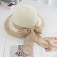 thumbnail image 2 of Cutuoiiu Straw Sun Hat for Women Contrast Color Ruffle Edge Spring Summer Straw Hat Lightweight Breathable Packable Outdoor Hat, 2 of 9