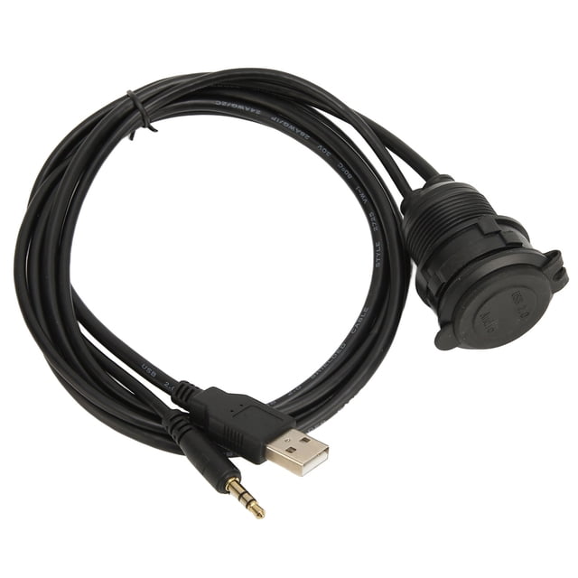 Cable De Extensión Auxiliar USB 2.0 De 3,5 Mm, Diseño Integrado Cable Empotrado Para Montaje En Automóvil UL94 V 0 Nivel Retardante De Llama Con Indicador LED Para Barco Para