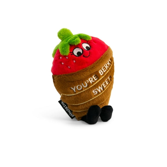 You're Berry Sweet Strawberry Meme, Plushie - Funny Pun White Elephant Meme,Gift, Kids, Teens, Adults