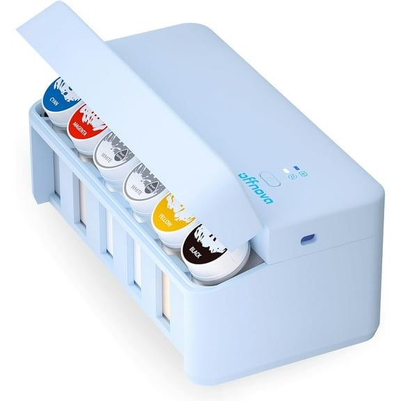 OFFNOVA CISS DTF White Ink Circulation System, Upgraded Extension CISS Ink Tube and Waste Ink Collector for ET8550 L805 DTF Printer (Blue)