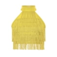 thumbnail image 5 of TSSOE Girls Modern Jazz Dance Outfits Tiered Tassels Latin Cha Cha Salsa Dance Crop Top with Pants Set for Competitions Yellow 16, 5 of 7