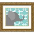 thumbnail image 1 of Robinson, Tamara 24x20 Gold Ornate Wood Framed with Double Matting Museum Art Print Titled - Elephant Chain, 1 of 4