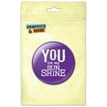 thumbnail image 1 of You Are my Sunshine on Purple Pinback Button Pin Badge, 1 of 2