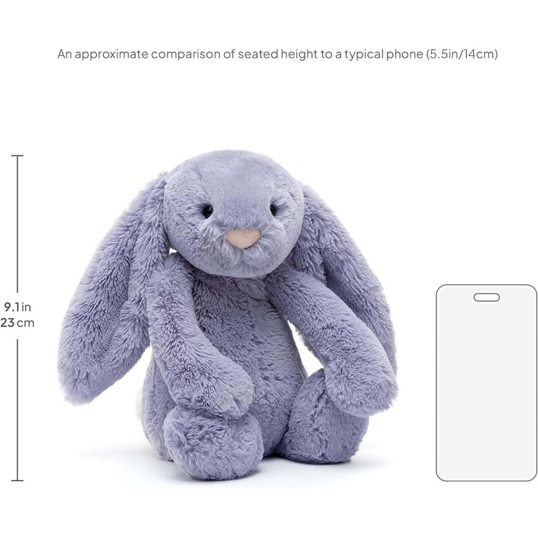  Bashful Viola Bunny ビオラ紫バニー うさぎ Jellycat Bashful Viola Bunny Stuffed Animal, Medium 12 inches
