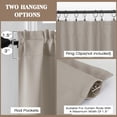 thumbnail image 5 of Patin Stone Kitchen Curtains 18 Inch Length 2 Pcs, Rod Pockets Room Darkening Solid Thermal Curtains, Farmhouse Short Valances for Windows Drapes for Bathroom Cafe, Each Panel 60" W x 18" L, 5 of 10