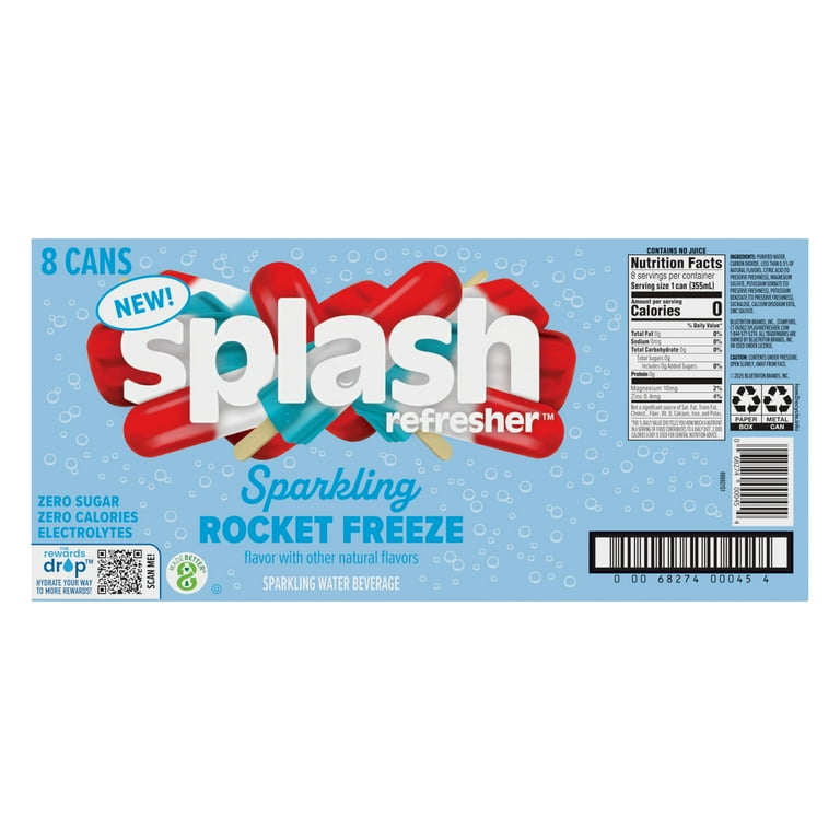 Splash Blast, Sparkling Water, 12 fl oz, 8 Can Pack - Walmart.com