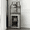 Grey, variant on Corner Wine Rack, Bar Cabinet with Glass Holder and Storage Shelves, Baffle Design, Liquor Cabinet with Mesh Door & Adjustable Shelf, Home Bar Furniture for Living Room, Small Space