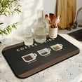 thumbnail image 3 of Superior Quality 19.5x12in Coffee Mat - Rubber-Backed, Hides Stains, Perfect for Countertops, Diatom Mud Design, Essential Coffee Bar Accessory, Absorbent Drying Mat, 3 of 7