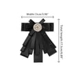 thumbnail image 2 of INSPIRE CHIC Broche de cinta para mujer, lazo, corbata, broches para bodas y fiestas, negro, 2 of 4