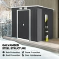 thumbnail image 4 of Outsunny 7' x 4' Lean to Outdoor Storage Shed with Foundation Kit, 4 of 10