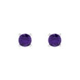 thumbnail image 3 of 0.5 Ct Round Cut Studs Purple Natural Amethyst 18K White Solid Solid Gold Everyday Dainty Earrings Push Back, 3 of 7