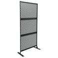 thumbnail image 6 of Black 3 Panels Privacy Screen, Decorative Privacy Screen, Diamond-shaped Design Privacy Fence Screen, 6 of 22