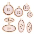 thumbnail image 1 of Exquisite Small Embroidery Hoop Handy Sewing Pendant Cross Stitch Crafts Jewelry 8pcs B, 1 of 8