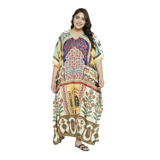 Oussum Robes Caftans Grande Taille pour Femmes Longue Robe Maxi Caftans pour Dames