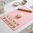 thumbnail image 6 of Extra Thick Kitchen Silicone Baking Mat - Food Grade Non-Stick Dough Rolling Mat with Clear Measurements & Heightened Brink, Perfect for Cake, Bread, Cookies, Pizza & Pastry Baking, 16*20in, Pink, 6 of 6