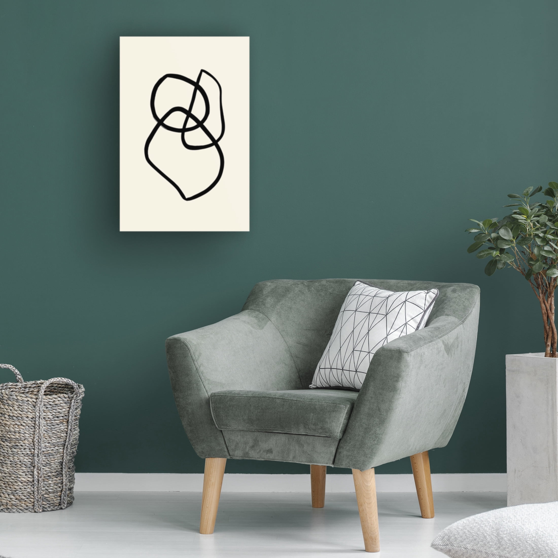 Canvas Wall Art - Pictufy Studio 'Shape 01' Wall Art for Living Room, Bedroom, or Office Décor by Trademark Fine Art - 12 x 19 Inches