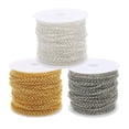 thumbnail image 4 of 30 Yards Cable Chain Spool Bulk for Jewelry Making Findings, DIY Necklace Bracelets Accessories, 3 Colors, Golden, and, 4 of 8