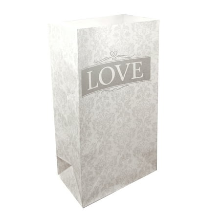 LumaBase Luminaria Bags, 24 Count Love